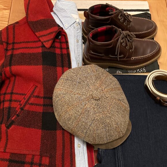 Stetson Hatteras Newsboy Cap, Harris Tweed, L, 7 1/4 - 7 1/8, 58-59, Harris Twee - Picture 3 of 3